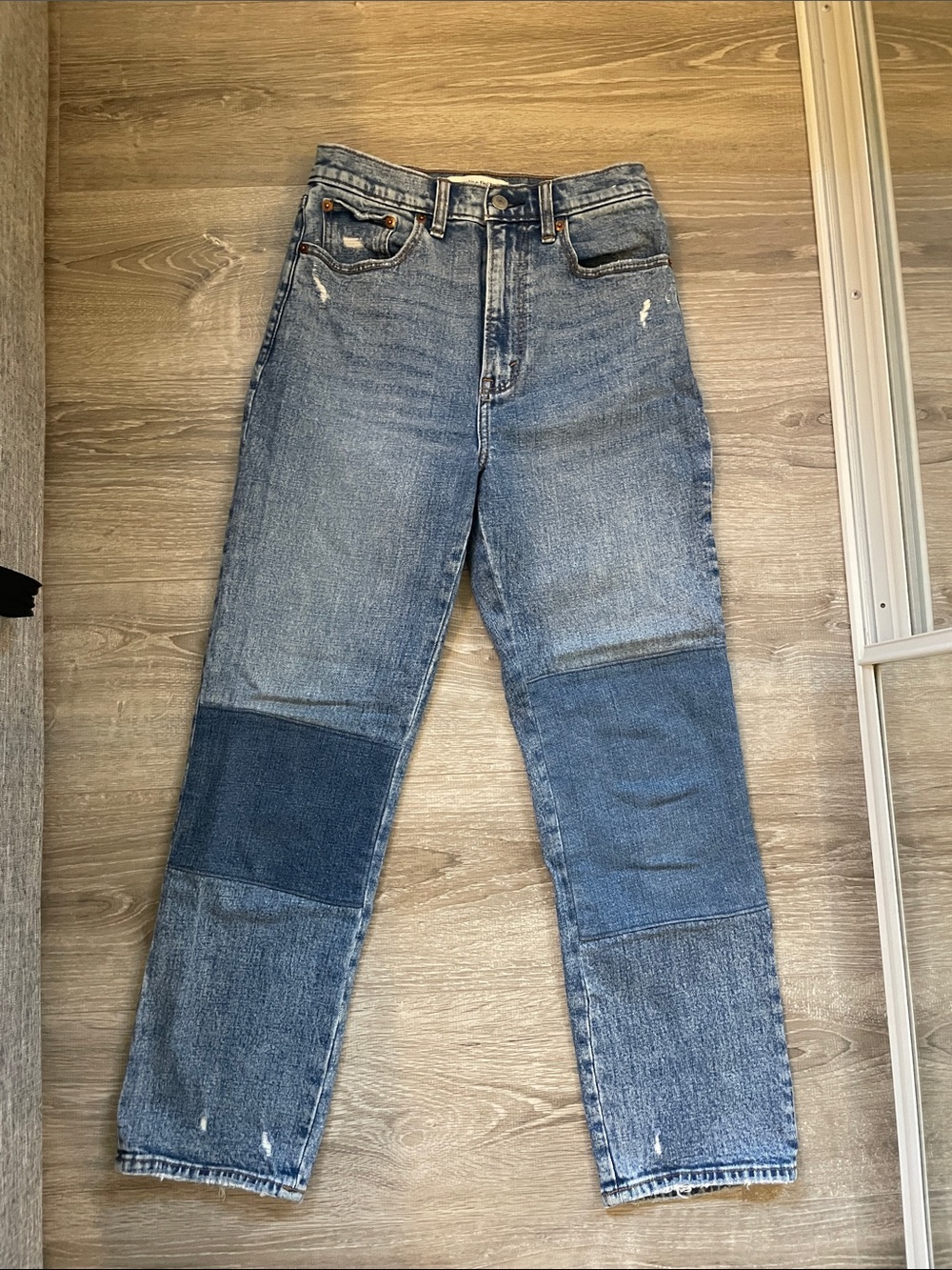 Abercrombie & Fitch Blue Patchwork Jeans